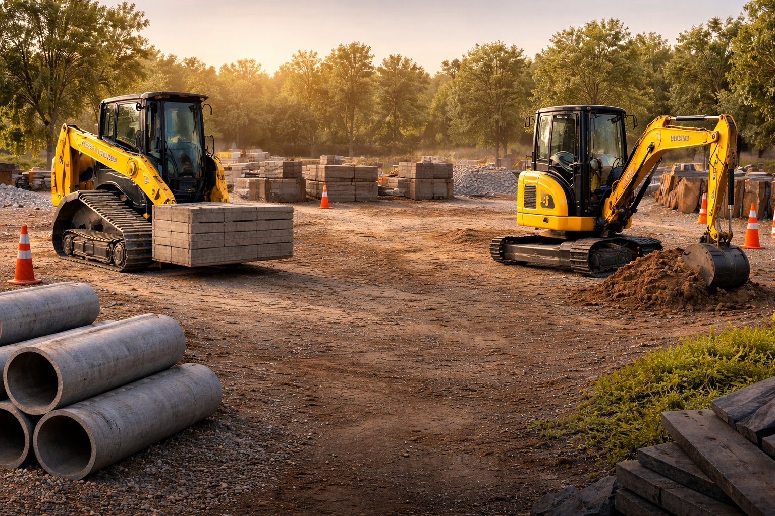 John Deere fleet on Jacksonville FL job site